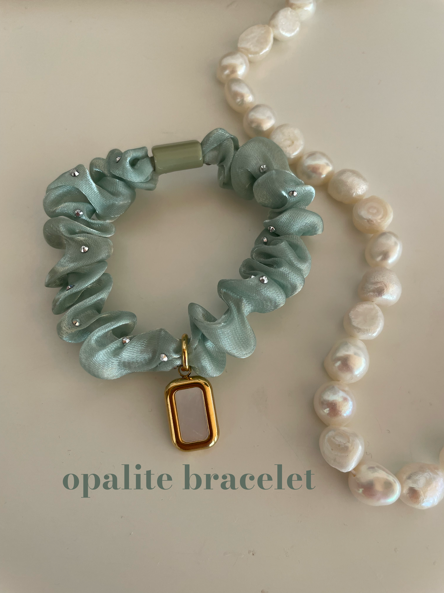 the Opalite Bracelet/Scrunchie