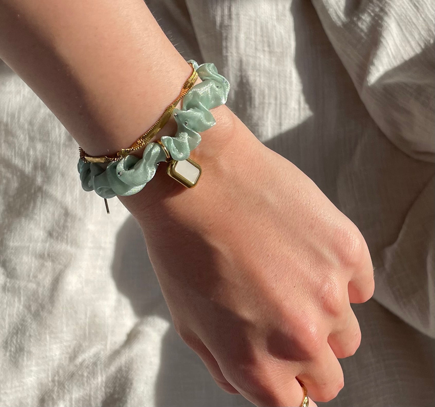 the Opalite Bracelet/Scrunchie