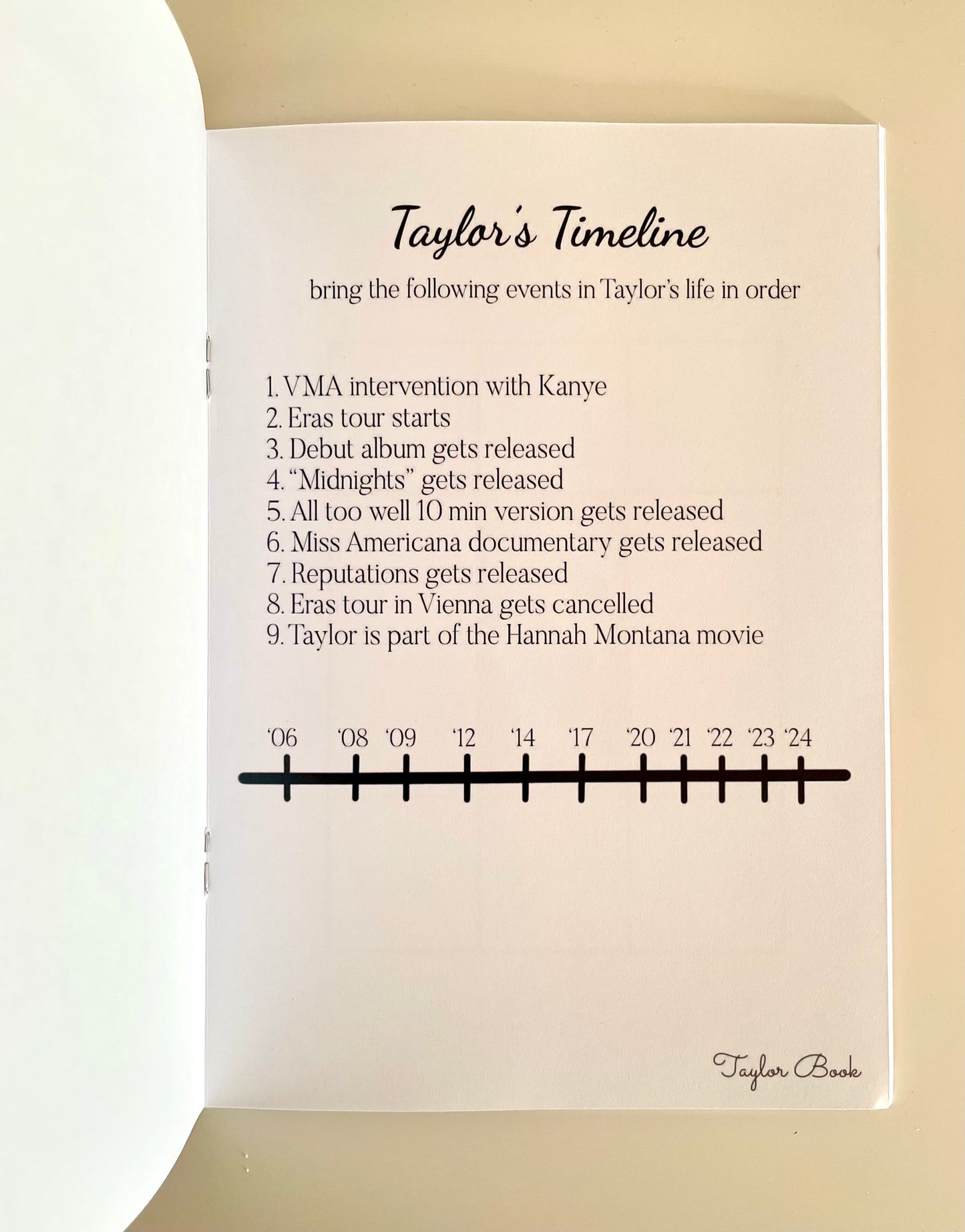 Tay Tay Activity Book/PREORDER
